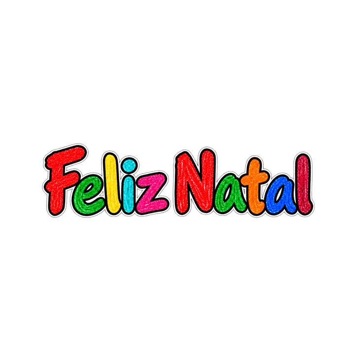 Feliz Natal de giz de cera – Natal PNG com fundo transparente