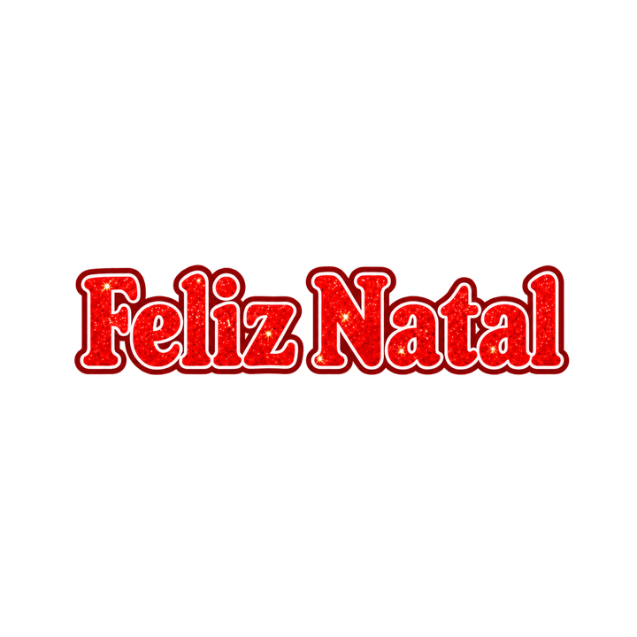 Feliz Natal com glitter – Natal PNG com fundo transparente
