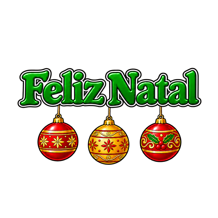 Feliz Natal com bolinhas – Natal PNG com fundo transparente