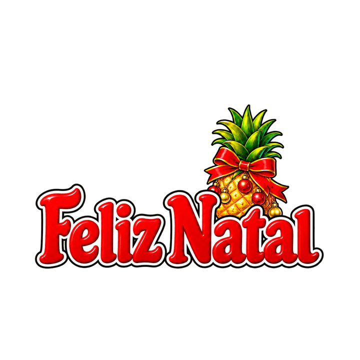 Feliz Natal com abacaxi – Natal PNG com fundo transparente