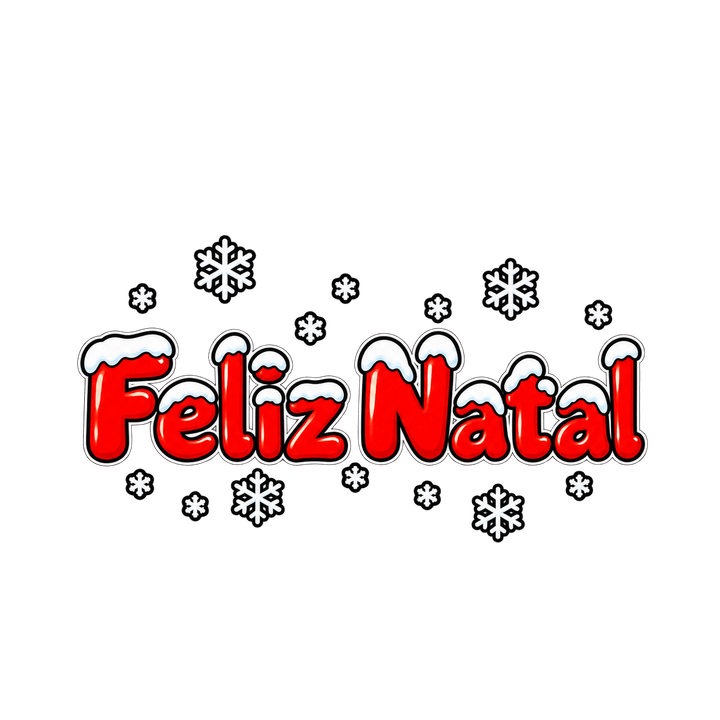 Feliz Natal com neve – Natal PNG com fundo transparente