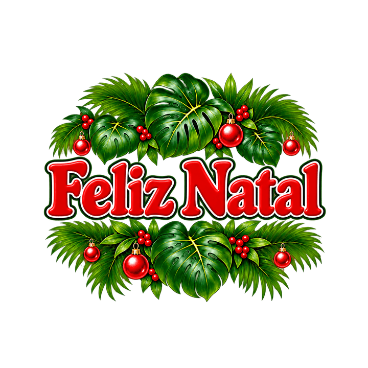 Feliz Natal tropical – Natal PNG com fundo transparente