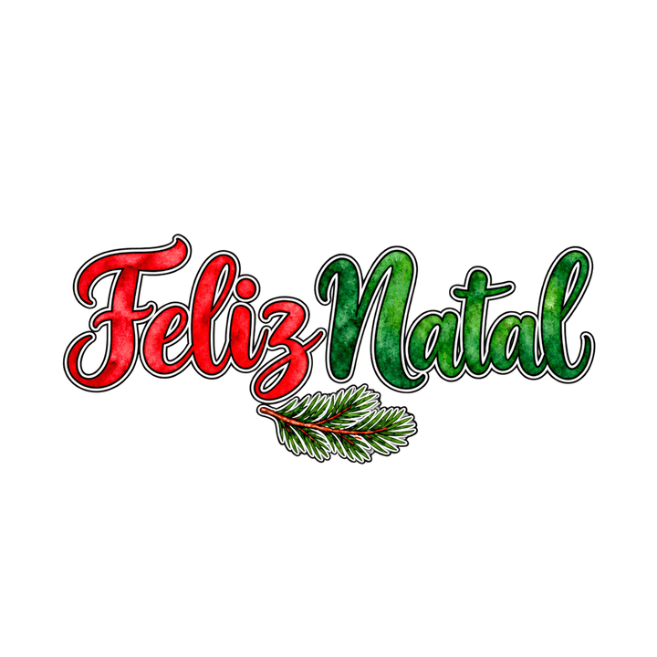 Feliz Natal em aquarela – Natal PNG com fundo transparente