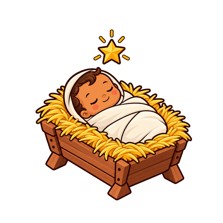 Menino Jesus do presépio – Natal PNG com fundo transparente