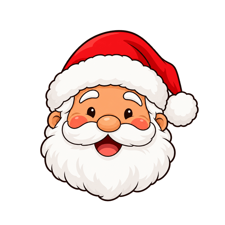 Rosto do Papai Noel rindo – Natal PNG com fundo transparente
