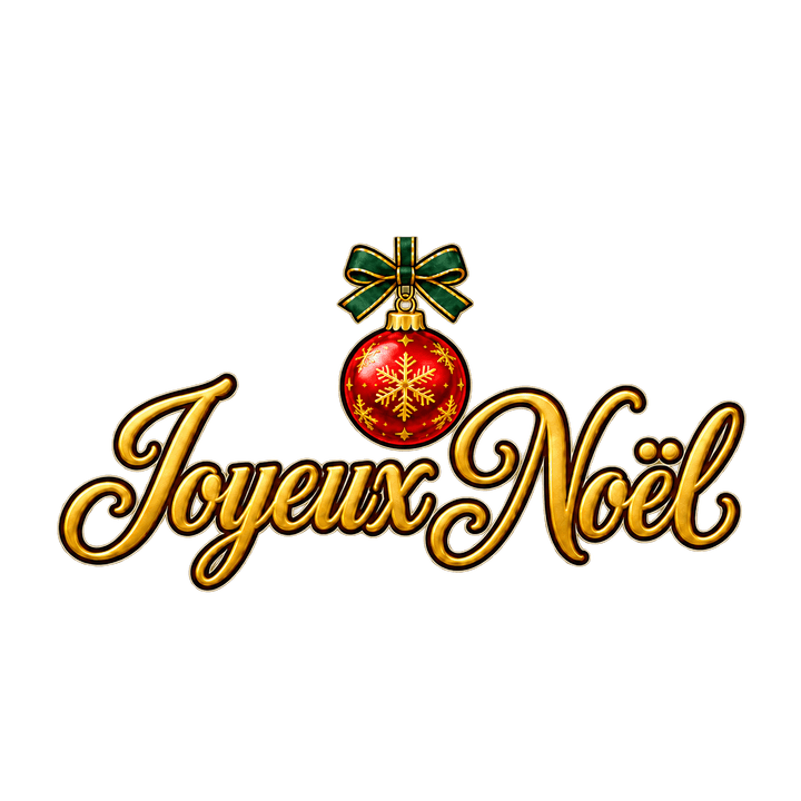 Joyeux Noël doré – clipart de Noël PNG transparent