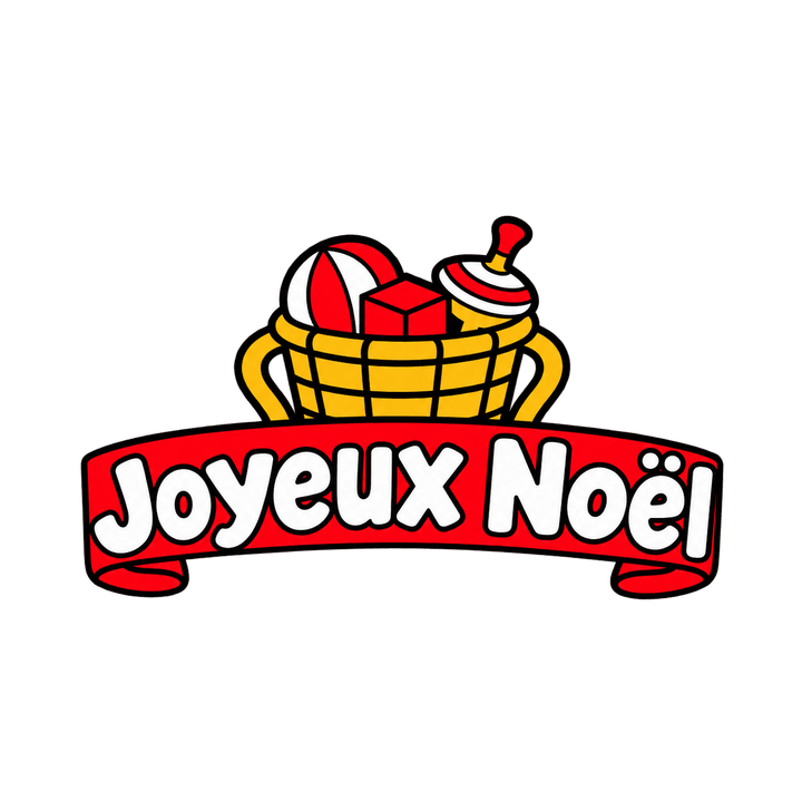 Joyeux Noël sur banderole rouge – clipart de Noël PNG transparent