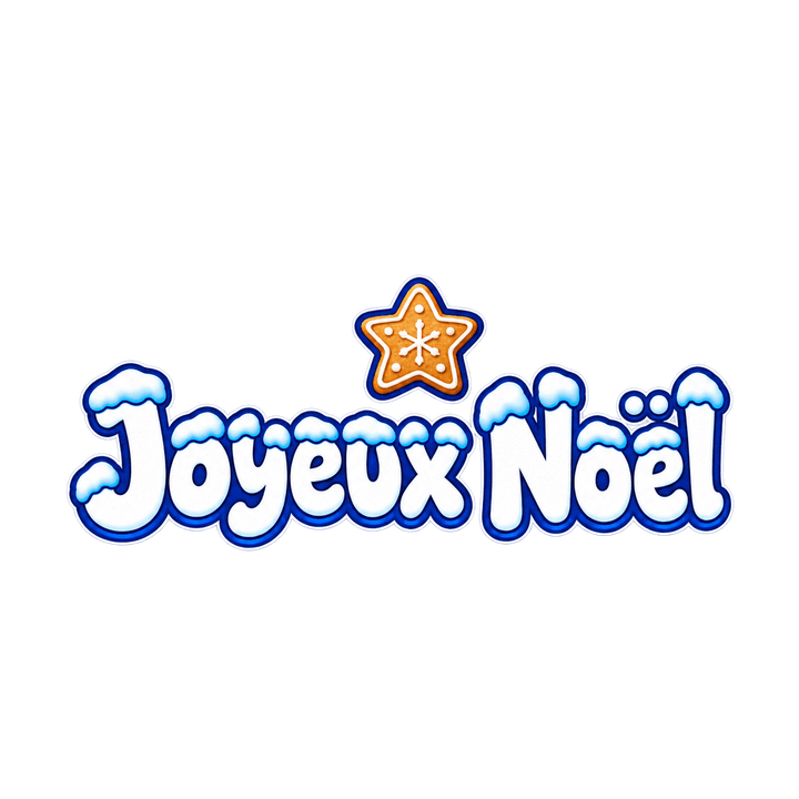 Joyeux Noël sous la neige – clipart de Noël PNG transparent