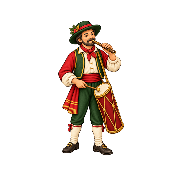 Santon du tambourinaire – clipart de Noël PNG transparent