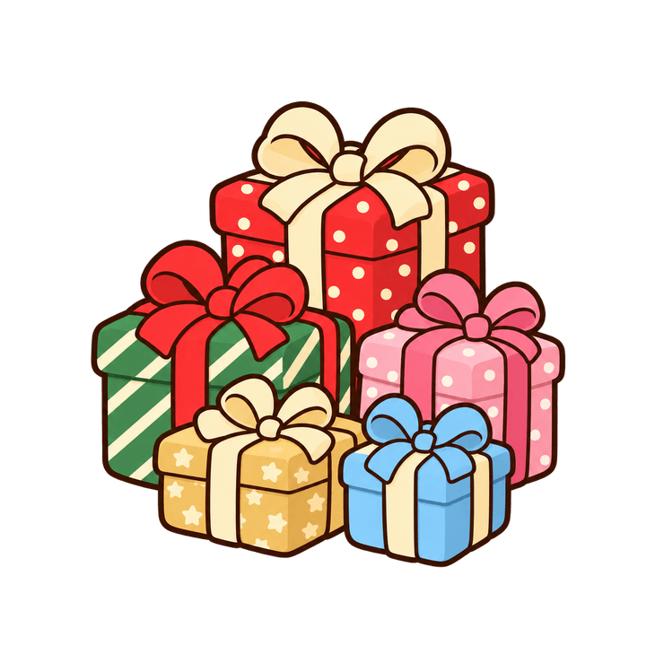 交換禮物，聖誕節圖案（去背 PNG）
