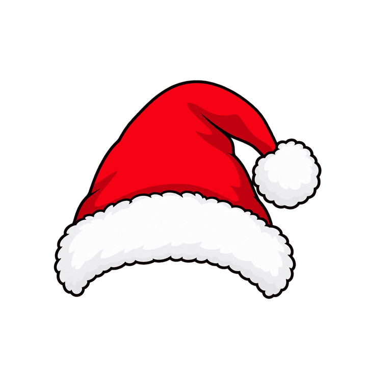 Gorro de Santa rojo PNG sin fondo