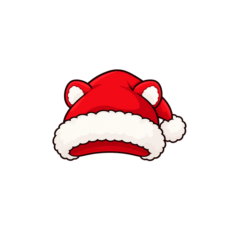 Gorro de Santa con orejitas PNG sin fondo