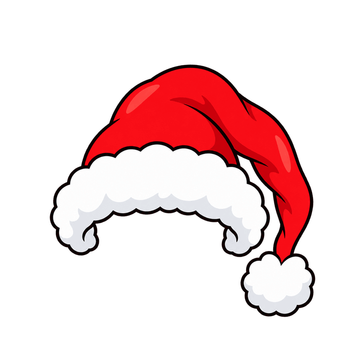 Gorro de Santa con punta larga PNG sin fondo