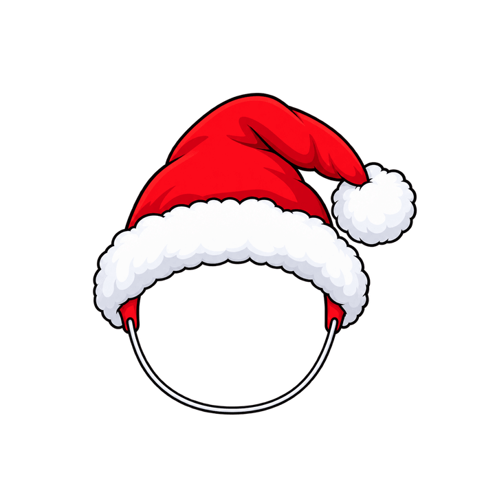 Gorro de Santa para mascotas PNG sin fondo