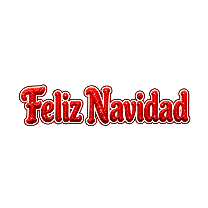 Feliz Navidad en rojo brillante PNG sin fondo