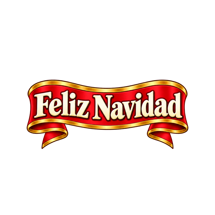 Feliz Navidad en cinta roja PNG sin fondo
