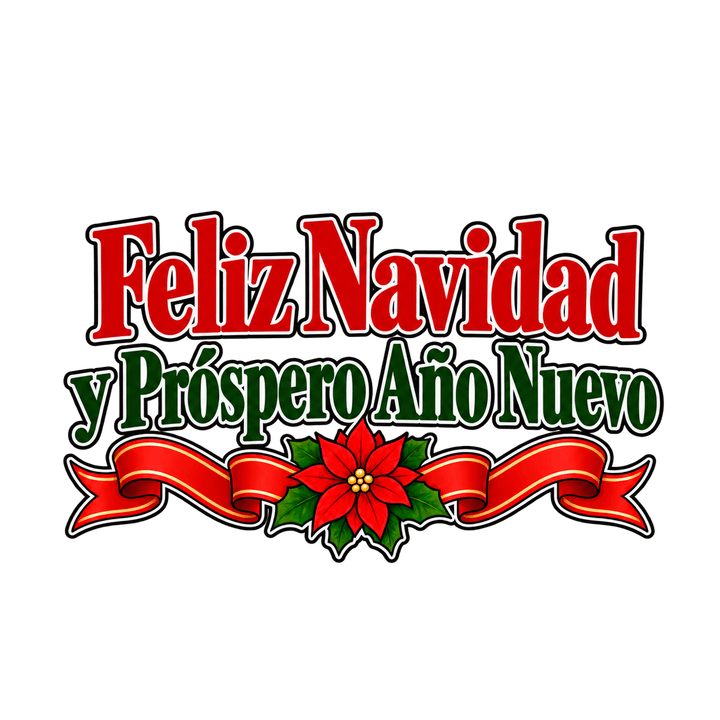 Feliz Navidad y Próspero Año Nuevo con cinta PNG sin fondo