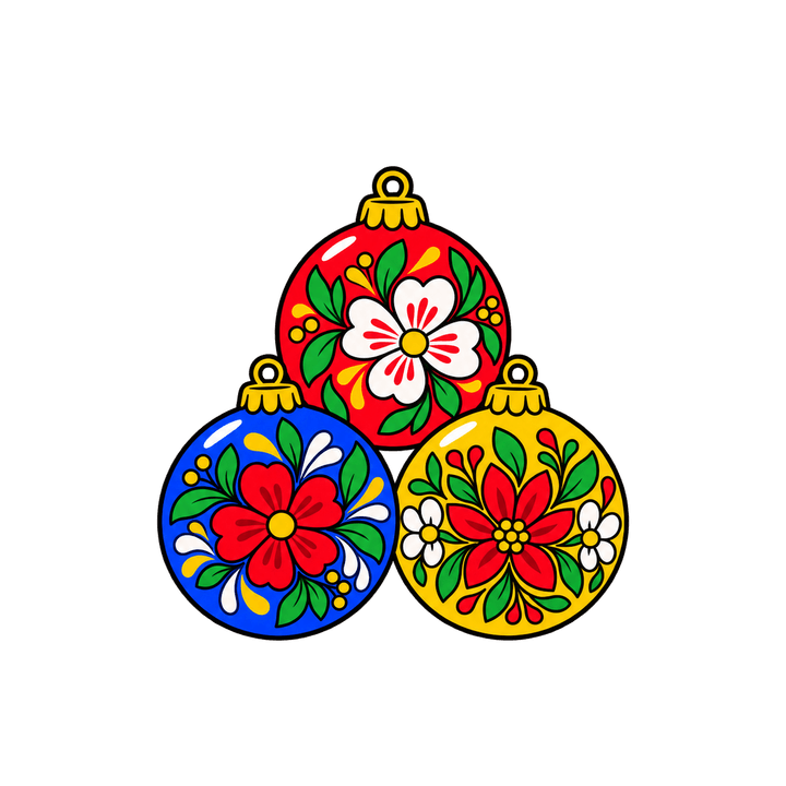 Tres esferas de vidrio pintadas PNG sin fondo