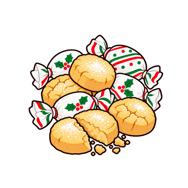Polvorones envueltos en papel PNG sin fondo