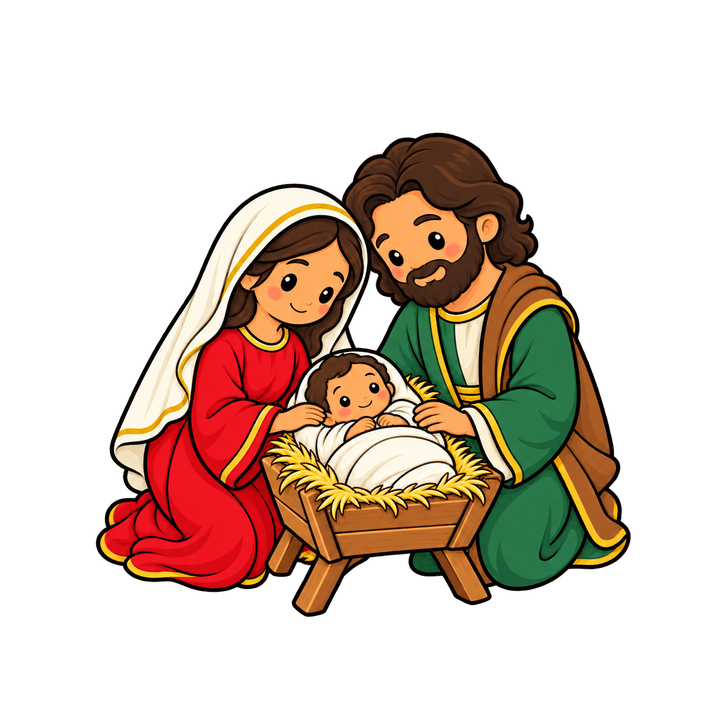 Nacimiento con María y José PNG sin fondo