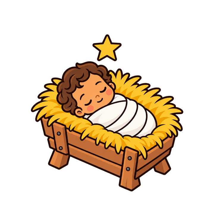 Niño Jesús en el pesebre PNG sin fondo