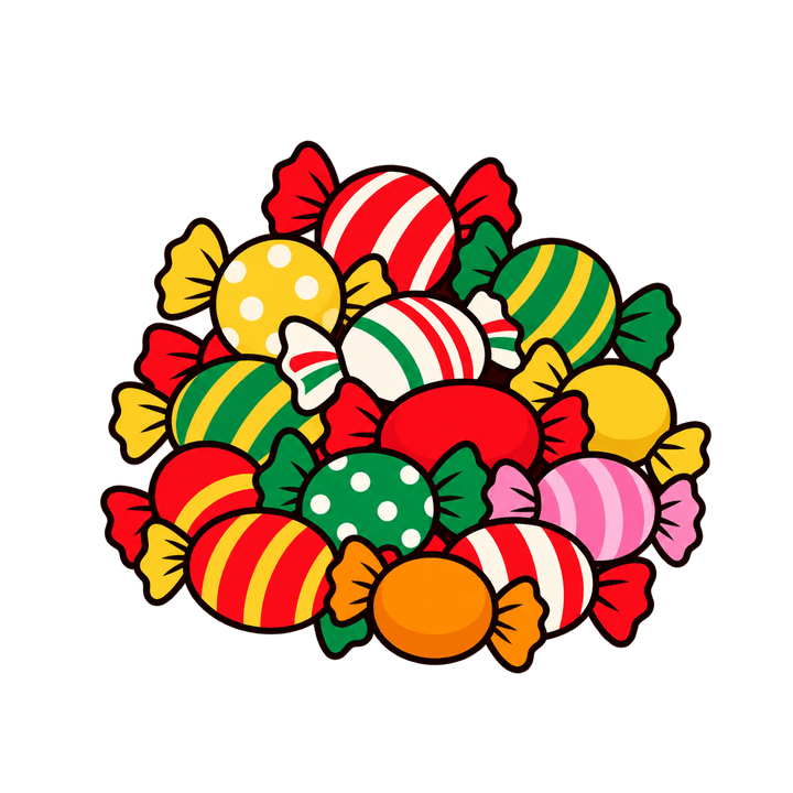 Dulces y caramelos de Reyes PNG sin fondo