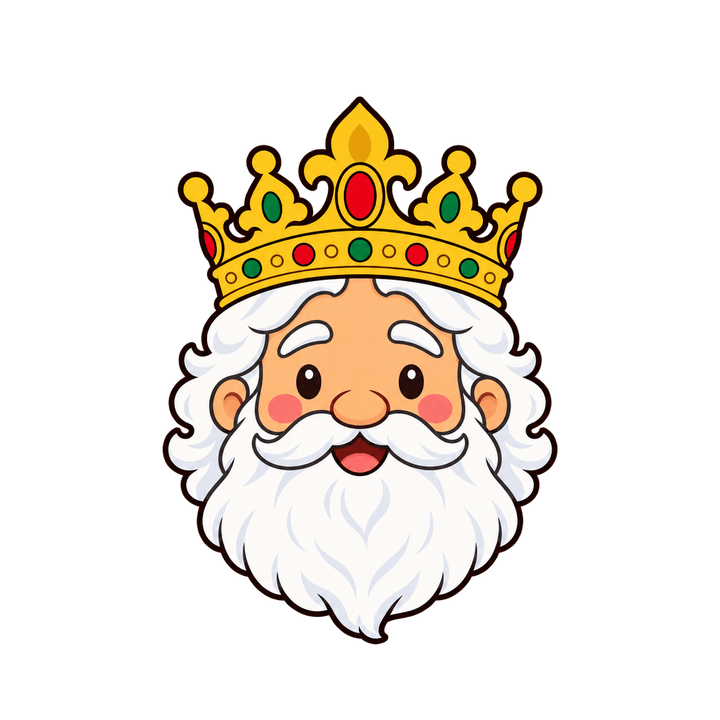 Cara del rey Melchor PNG sin fondo