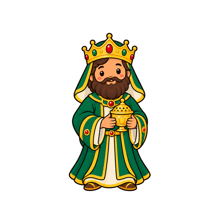 Rey Gaspar con incienso PNG sin fondo