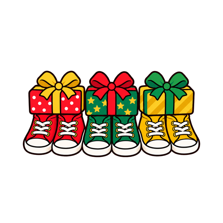 Zapatos con regalos de Reyes PNG sin fondo