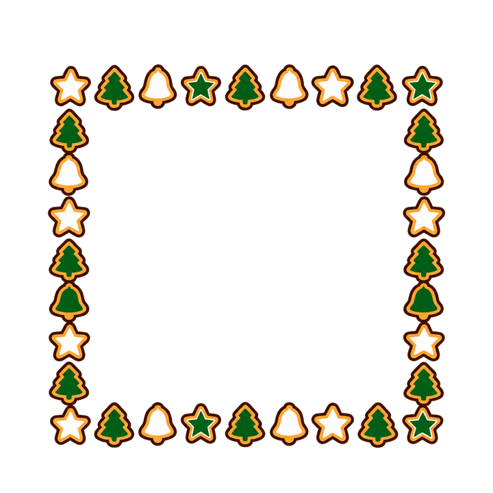 Christmas Cookie Frame – Christmas clipart, transparent PNG