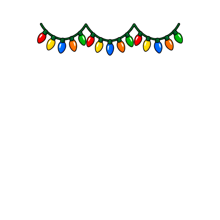 Christmas Lights Top Border – Christmas clipart, transparent PNG