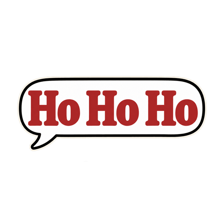 Speech Bubble Ho Ho Ho – Christmas clipart, transparent PNG