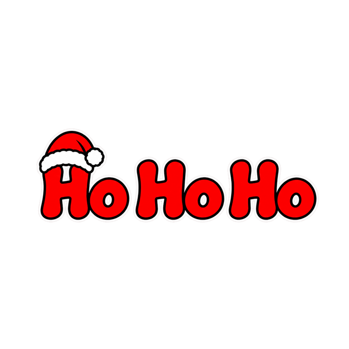 Santa Hat Ho Ho Ho – Christmas clipart, transparent PNG