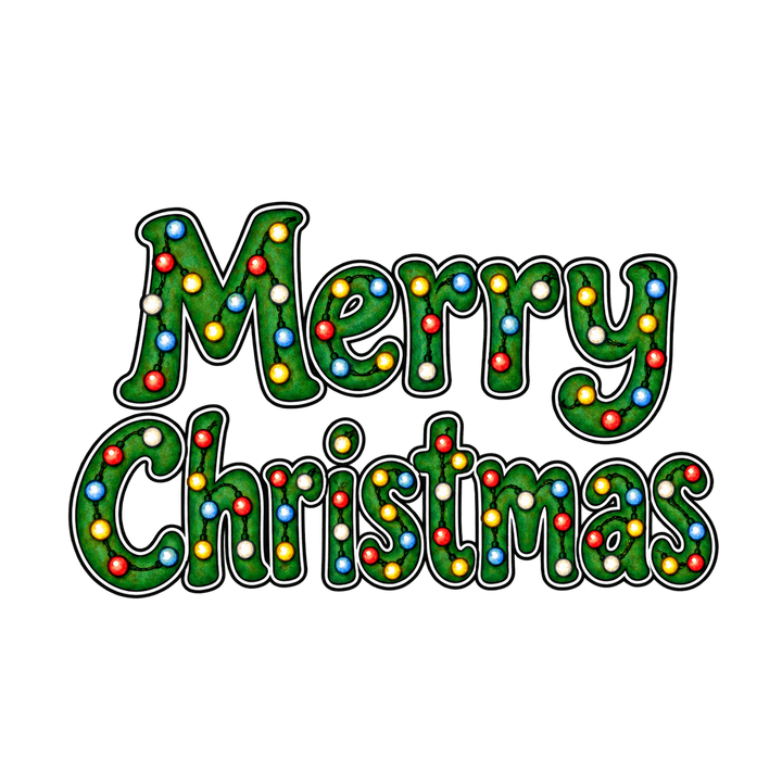 Green Light-Bulb Merry Christmas – Christmas clipart, transparent PNG