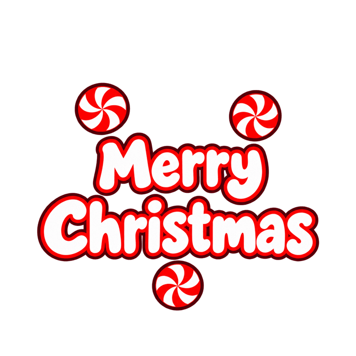 Peppermint Candy Merry Christmas – Christmas clipart, transparent PNG