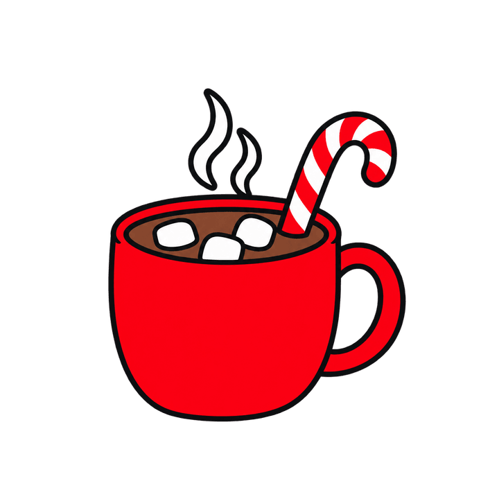 Hot Cocoa with Marshmallows – Christmas clipart, transparent PNG