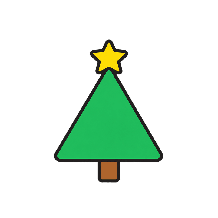 Green Triangle Christmas Tree – Christmas clipart, transparent PNG