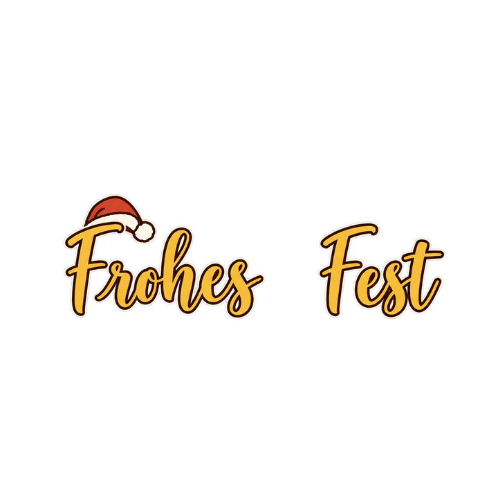 Goldgelber Schriftzug Frohes Fest – Weihnachten Clipart, transparentes PNG